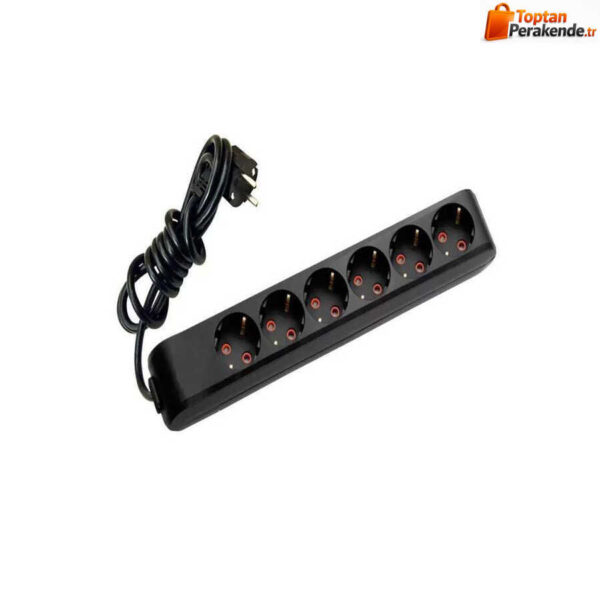Viko Multi-Let Altılı Grup Priz Topraklı 5 Metre Siyah (Çocuk Korumalı) 90133605